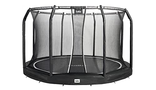 Salta Premium Ground - Bodentrampolin mit Sicherheitsnetz - Rund - ø 251/305/366/396/427 cm - Grün/Schwarz (⌀ 251 cm, Schwarz) von Salta