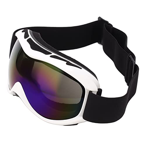 Premium-Skibrille für Erwachsene mit Sphärischer, Doppelschichtiger Antibeschlagbeschichtung für Mehr Klarheit und Komfort. Schwarze Snowboardbrille mit Weitem Sichtfeld und von Saluaqui