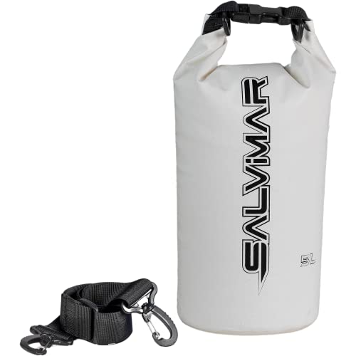 SALVIMAR Drybag, Tasche, Schultergurt, verstellbar, wasserdicht, für Kajak, Boot, Kanu, Angeln, Rafting, Strand, Snowboarden, weiß, 5 lt., wasserdichte Sporttasche SALVIMAR Drybag, Tasche, Schultergurt, verstellbar, wasserdicht, für Kajak, Boot, Kanu, Angeln, Rafting, Strand, Snowboarden, weiß, 5 lt., wasserdichte Sporttasche von SALVIMAR
