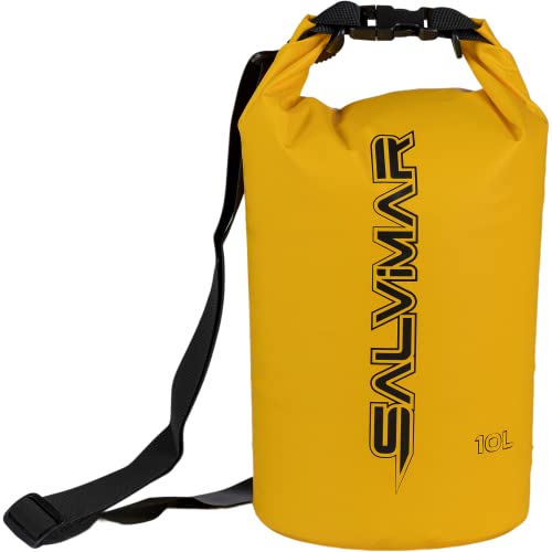 SALVIMAR Dry Bag 5 l - 10 l - 20 l, Gelb, 10lt, wasserdichte Sporttasche von SALVIMAR