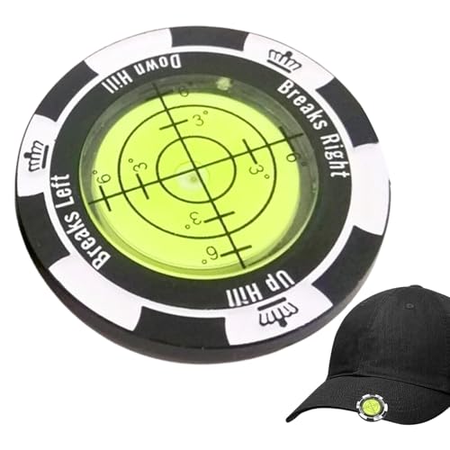 Salyeeluly Golf-Marker für grünes Putting – empfindliche Zinklegierung, klare Skala, Golfmützen-Clip, grüner Lesegerät, präzises multifunktionales Taschenformat, Lesehilfe, Golf-Zubehör für Spieler, von Salyeeluly