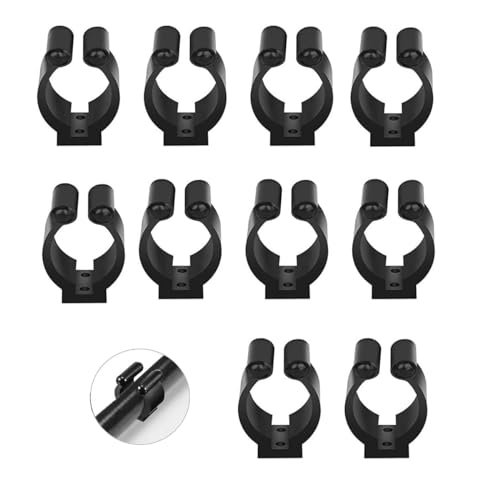 SamHeng Angelrutenhalter Clips, 10 Stück, Schwarz, Kunststoff, Wandmontage, 17x14mm/24x21mm, für Angelruten und Billardqueues SamHeng Angelrutenhalter Clips, 10 Stück, Schwarz, Kunststoff, Wandmontage, 17x14mm/24x21mm, für Angelruten und Billardqueues von SamHeng