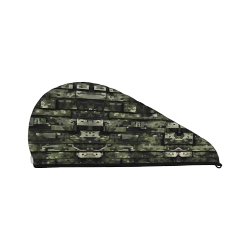 SamLng Digital Camo Coral Velvet Dry Hair Cap - Perfekt für Zuhause, Reisen, Poolpartys, Strände, Bäder und mehr von SamLng