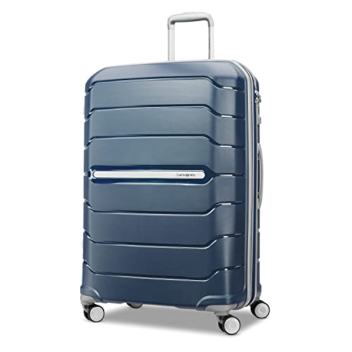 Samsonite Freeform Hardside erweiterbar mit Doppel-Spinner-Rädern, Navy, Checked-Large 28-Inch, Freeform Hardside erweiterbar mit Doppelspinnerrollen von Samsonite