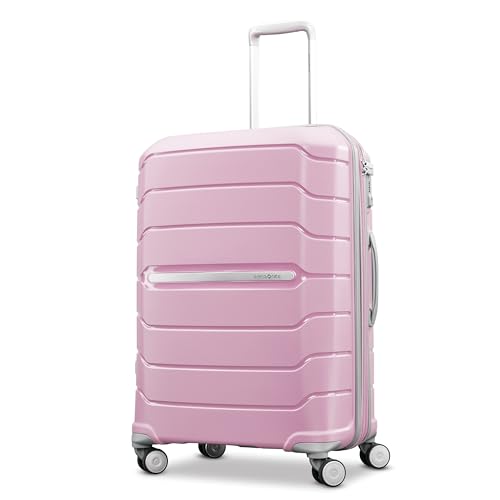 Samsonite Freeform Hartschalen-Koffer mit erweiterbar, Doppelspinner-Räder, Rosa, Checked-Large 28-Inch von Samsonite