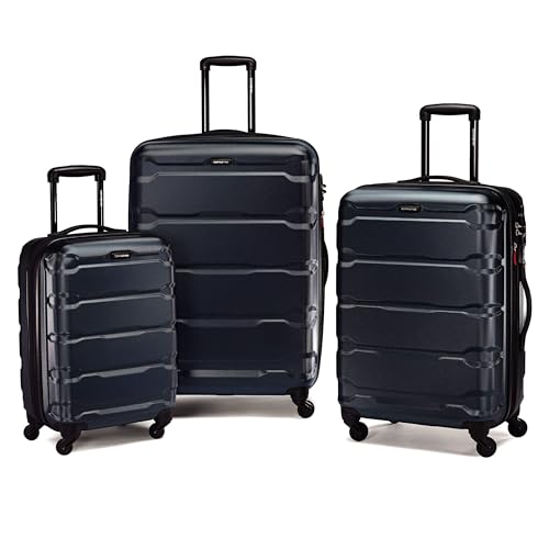 Samsonite Omni PC Hardside Erweiterbares Gepäck, Marineblau, 3-Piece Set (20/24/28), 2-TLG von Samsonite