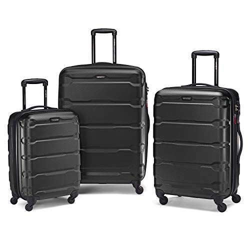 Samsonite Omni PC Hardside Erweiterbares Gepäck, schwarz, 3-Piece Set (20/24/28), Omni PC Hartschalengepäck erweiterbar mit Spinnrollen von Samsonite