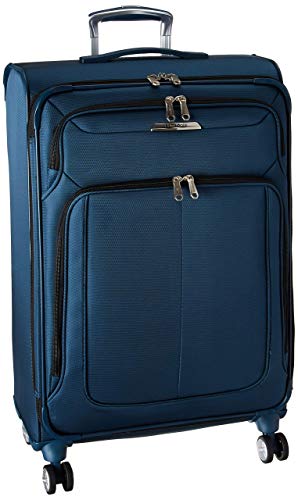 Samsonite Solyte DLX Softside erweiterbares Gepäck mit Spinner-Rädern, Mittelmeerblau, Checked-Medium 25-Inch, Solyte DLX Softside erweiterbares Gepäck mit Spinnrollen von Samsonite