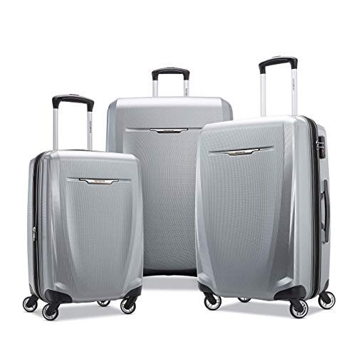 Samsonite Winfield 3 DLX Hardside Erweiterbares Gepäck mit Spinnern, Silber, 3-Piece Set (20/25/28), Winfield 3 DLX Hartschalengepäck mit Spinnern von Samsonite