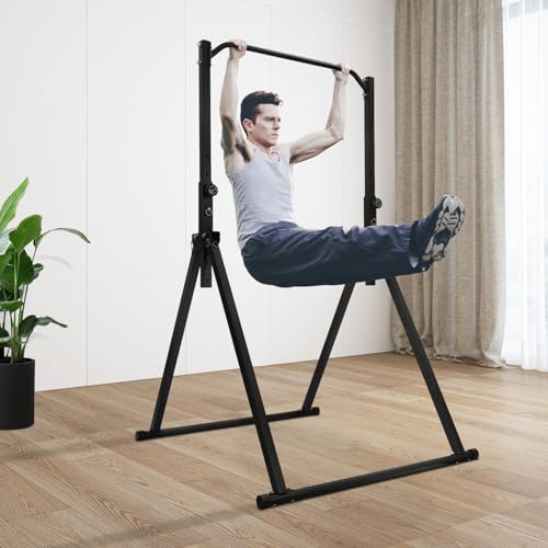 Faltbar Power Tower Dip Station Klimmzugstange Freistehend Höhenverstellbar Pullup Bar Stabiler Dreiecksstruktur für Home Gym, bis 200 kg Belastbar Faltbar Power Tower Dip Station Klimmzugstange Freistehend Höhenverstellbar Pullup Bar Stabiler Dreiecksstruktur für Home Gym, bis 200 kg Belastbar von SanBouSi