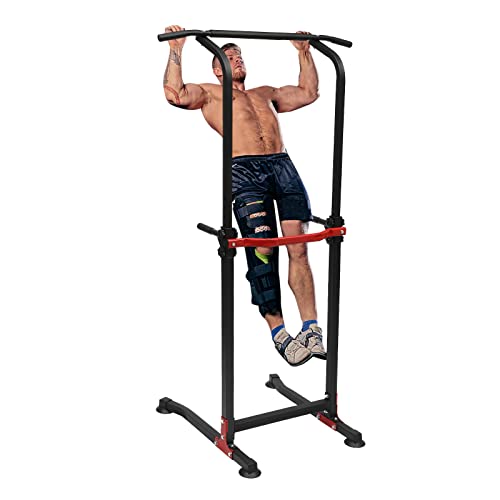 Power Tower Dip Station Klimmzugstange Freistehend Krafttraining für Zuhause, Höhenverstellbar von 165 bis 210 cm Power Rack for Home Gym von SanBouSi