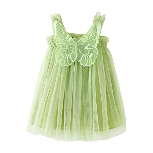 Baby Kleid, Mädchen Kleid Tüll Schmetterling Druck Rückenrücken Prinzessinnenkleid Ärmellos kleider Tüllrock Spitze Rüschen Kleid Tanz Party Hochzeit Tüllkleid Karneval Kostüm Prinzessin Blumensmädche von Sanaryun