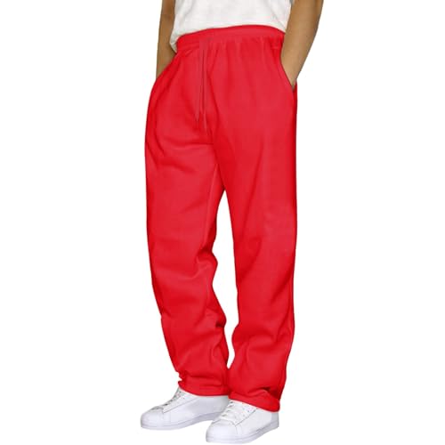 Baggy Jogginghose Herren Graue Sporthose - Graue Sport Hose Langgröße Fitness Sweat Hosen Elastischer Bund Mit Kordelzug Hose Taschen Winter Warme Casual Jogginghosen Sportkleidung von Sanaryun