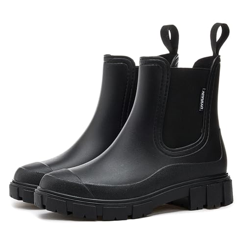 Damen Gummistiefel, Angebote Tages Blitzangebote, Gummistiefel Damen Wasserdicht Regenstiefel Anti-Rutsch Atmungsaktiv Boots Mode Stiefeletten Gartenschuhe Gummistiefeletten von Sanaryun