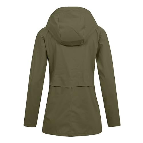 Damen Wintermantel Parka Mantel mit Kapuze Reißverschlusstaschen Regular fit von Sanaryun