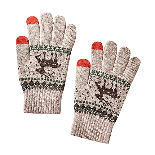 Handschuhe Damen Herren Winter Warm Touchscreen Handschuhe Für Outdoor Sport Handschuhe Weihnachten Strickhandschuhe Fingerhandschuhe von Sanaryun