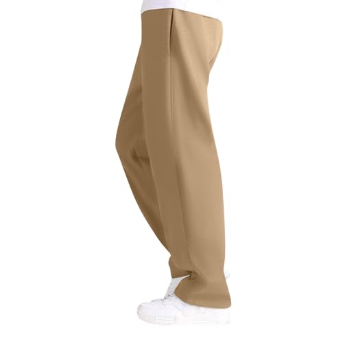 Jogginghose Herren Baggy Sporthose - Breite Jogging Hose Weites Bein Baumwolle Elastische Taille Sweatpants Lang Sweat Pants Winter Warme Sport Hose Männer Graue Sweathose Mit Taschen von Sanaryun