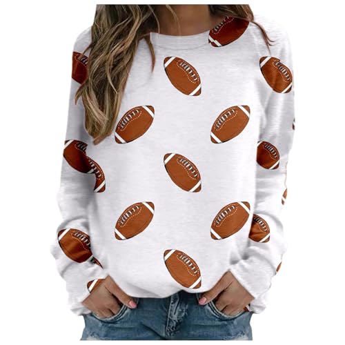 Klamotten Teenager Mädchen, Sweatshirt Damen Ohne Kapuze Pullover - Shirt Locker Langarmshirt Oversize Pulli Vintage Teenager Mädchen Casual Oberteile Tops Streetwear Oberteil von Sanaryun