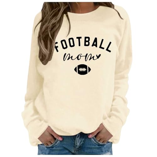 Klamotten Teenager Mädchen, Sweatshirt Damen Oversize Pullover - Longsleeve Sweater Vintage Langarmshirt Große Größen Aufdruck Shirt Drucken Rundhals Langarm Shirts Oberteil von Sanaryun