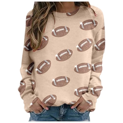 Pulli Teenager Mädchen, Pullover Damen Rundhals Sweatshirt - Pulli Locker Große Größen Shirt Aufdruck Tops Oversize Casual Sweater Oversized Bequem Teenager Mädchen Hoodie Sportbekleidung von Sanaryun