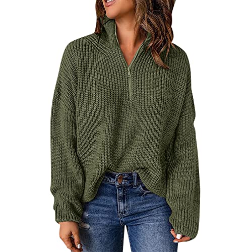 Pullover Damen Elegant, Pullover Damen Rollkragen Winter Strickpullover - Hoodie Basic Longsleeve Winterpullover Oversize Sport Oberteil Elegant Langarm Casual Pulli Warm Oberteile von Sanaryun