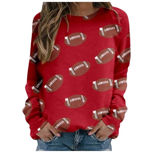 Pullover Teenager Mädchen, Pullover Damen Rundhals Sweatshirt - Pulli Locker Große Größen Shirt Aufdruck Tops Oversize Casual Sweater Oversized Bequem Teenager Mädchen Hoodie Sportbekleidung von Sanaryun