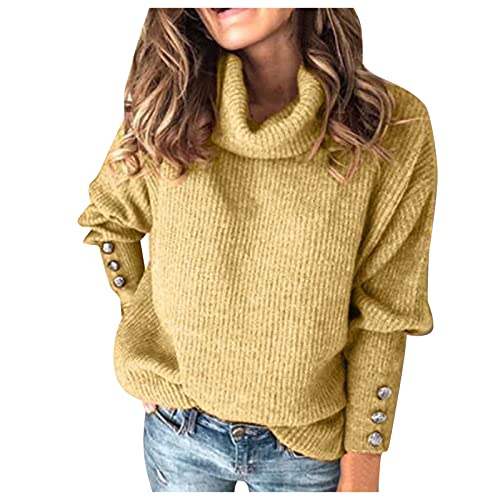 Sweater Damen, Winterpullover Damen Elegant Winter Strickpullover - Sweatjacke Sport Pullover Vintage Oversize Longsleeve Basic Longshirt Casual Lose Pulli Warm Outwear Oberteile von Sanaryun