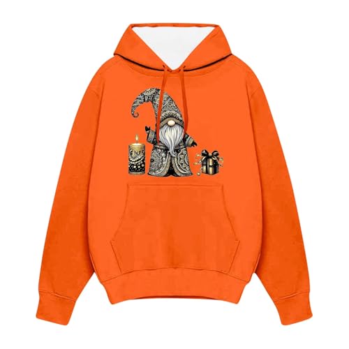 Weihnachts Hoodie Damen Herren Modisch Tops Ugly Wichtel Weihnachtspullover Kapuze Langarm Frauen Baggy Familien Outfit Oversize Outdoor Hoodie Weihnachts Sweater Paare Weihnachts Kostüm von Sanaryun