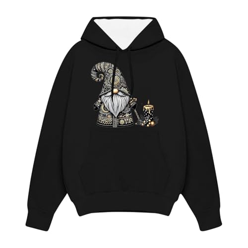 Weihnachts Hoodie Damen Herren Modisch Ugly Tops Wichtel Weihnachtspullover Kapuze Langarm Frauen Baggy Familien Outfit Oversize Freizeit Hoodie Weihnachts Sweater Paare Weihnachts Kostüm von Sanaryun