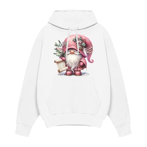 Weihnachts Hoodie Damen Herren Wichtel Kostüm Lustige Christmas Weihnachtspullover Warme Kapuze Langarm Ugly Sweatshirt Oversize Weihnachts Sweater Paare Weihnachts Kostüm Familie Set von Sanaryun