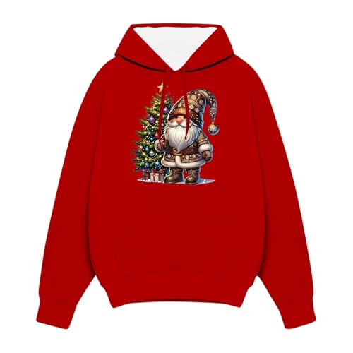 Weihnachts Hoodie Damen Herren Wichtel Kostüm Lustige Ugly Christmas Weihnachtspullover Warme Kapuze Langarm Sweatshirt Große Größen Weihnachts Kostüm Familie Set Weihnachts Sweater Paare von Sanaryun