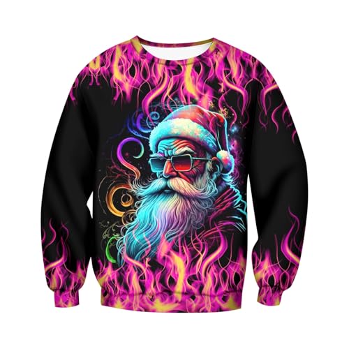 Weihnachtspullover Damen Herren Ugly Lustig Weihnachtspulli Rundhals Sweater Mit Reindeer Weihnachts Pullover Unisex Pärchen Weihnachtspullover Familie von Sanaryun