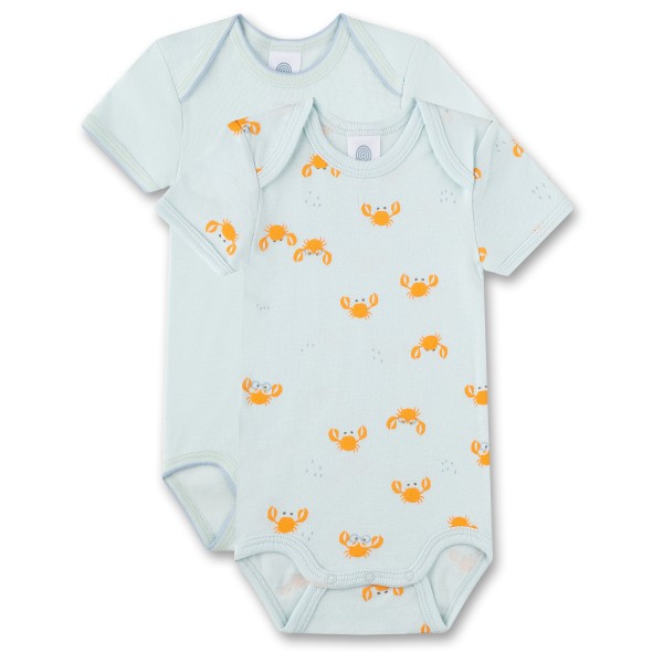 Sanetta - Baby Boy Modern Mainstream Doppelpack Body S/S - Alltagsunterwäsche Gr 56 grau von Sanetta