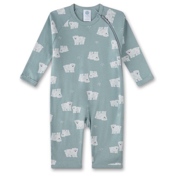 Sanetta - Boy Kid's Overall Long, Allover San Pure - Alltagsunterwäsche Gr 68 türkis/grau von Sanetta