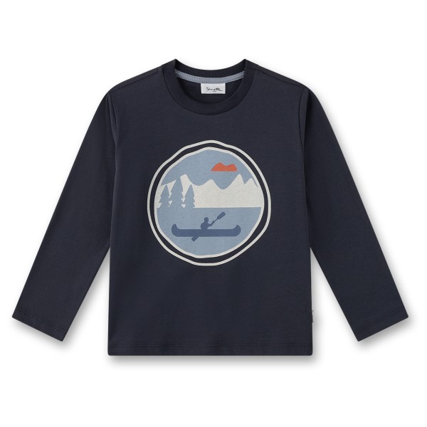 Sanetta - Boy Kid's Shirt Pure Light Velours - Longsleeve Gr 104 blau von Sanetta