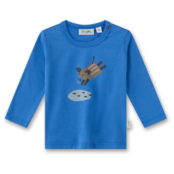 Sanetta - Boy's Cotton Shirt Single Light Velours - Longsleeve Gr 56 blau Sanetta - Boy's Cotton Shirt Single Light Velours - Longsleeve Gr 56 blau von Sanetta