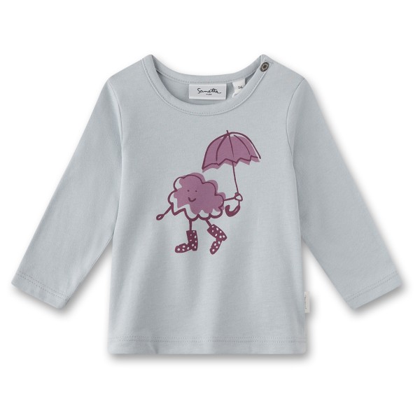 Sanetta - Girl Kid's Shirt Pure LT 1 - Longsleeve Gr 104;110;116;122;128;140;92;98 beige;grau von Sanetta