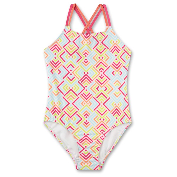Sanetta - Girl's Beach Swimsuit Cross-Strap - Badeanzug Gr 152 rosa von Sanetta