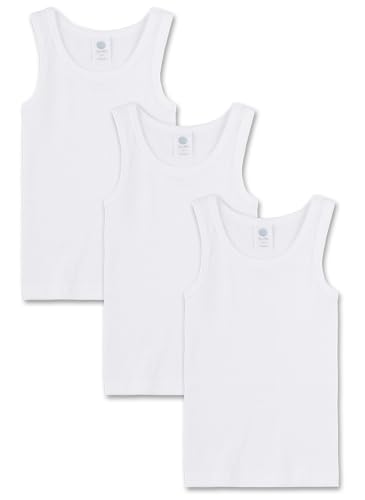 Sanetta Jungen-Unterhemd (Dreierpack) | Hochwertiges und nachhaltiges Unterhemd für Jungen aus Bio-Baumwolle. Inhalt: 3er Set Unterwäsche für Jungen 116 von Sanetta