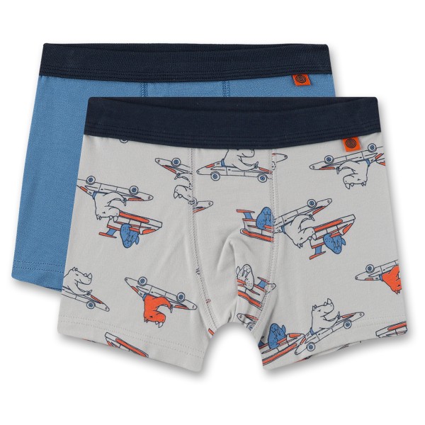 Sanetta - Kid's Boys Modern Classic Doppelpack Shorts - Unterhose Gr 116 grau von Sanetta
