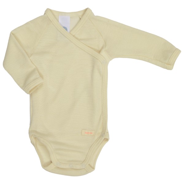 Sanetta - Kid's Wrapover Body 1/1 Wool - Merinounterwäsche Gr 56/62 beige von Sanetta