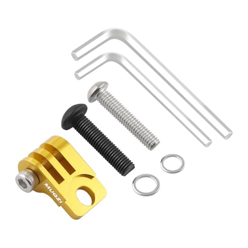 Sanmum Aluminium Fahrrad Scheinwerferhalter, Fahrrad Kamera Halterung Adapter, Kamerahalterung Montage für Brompton Falträder (Gold) von Sanmum