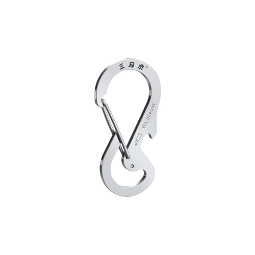 Sanrenmu Edelstahl Karabiner Schlüsselanhänger mit Clip und Haken für Männer Papa Sanrenmu Edelstahl Karabiner Schlüsselanhänger mit Clip und Haken für Männer Papa von Sanrenmu