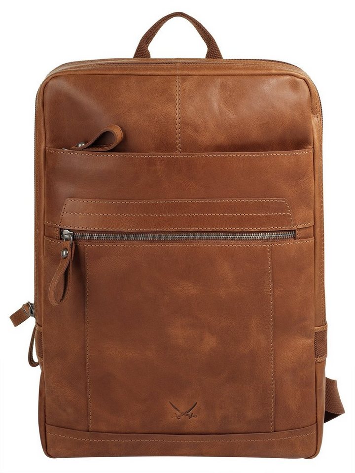 Sansibar Laptoprucksack, echt Leder von Sansibar