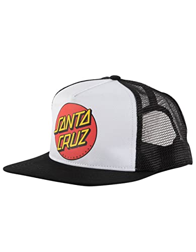 Santa Cruz Classic Dot Mesh Trucker High Profile Hat Black/White OS Unisex von Santa Cruz