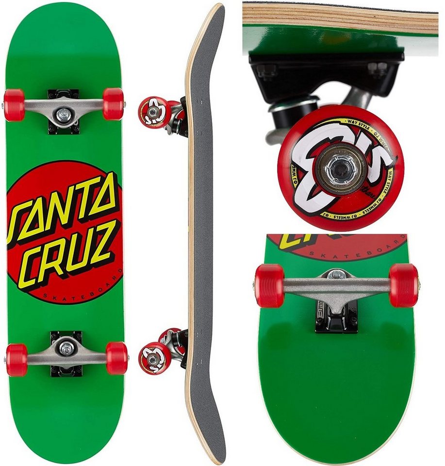 Santa Cruz Skateboard Santa Cruz Classic Dot Skateboard 7,80'' x 31'' grün/rot Santa Cruz Skateboard Santa Cruz Classic Dot Skateboard 7,80'' x 31'' grün/rot von Santa Cruz