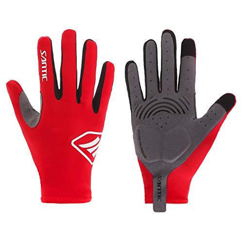 Santic Fahrradhandschuhe Winter Handschuhe Fahrrad Warm Vollfinger Bildschirm-berührt für Männer und Frau Rot L Santic Fahrradhandschuhe Winter Handschuhe Fahrrad Warm Vollfinger Bildschirm-berührt für Männer und Frau Rot L von Santic