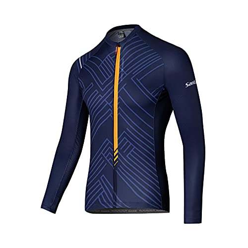 Santic Fahrradtrikot Herren Langarm Radtrikot Herren Fahrradshirt/Radshirt/Bikeshirt MTB mit Taschen Marine EU XXL Santic Fahrradtrikot Herren Langarm Radtrikot Herren Fahrradshirt/Radshirt/Bikeshirt MTB mit Taschen Marine EU XXL von Santic