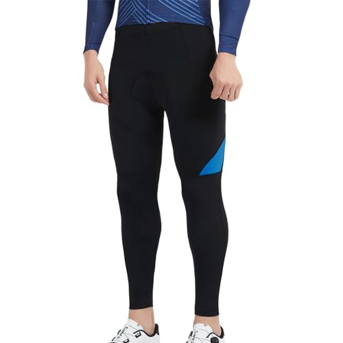 Santic Herren Radlerhose Lange Fahrradhose Radhose Leggings Radsport Hose für Männer Blau 3XL von Santic