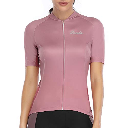 Santic Radtrikot Damen Kurzarm Fahrrad MTB Shirts Top Taschen Reißverschluss Atmungsaktiv Sommer Rosa L Santic Radtrikot Damen Kurzarm Fahrrad MTB Shirts Top Taschen Reißverschluss Atmungsaktiv Sommer Rosa L von Santic